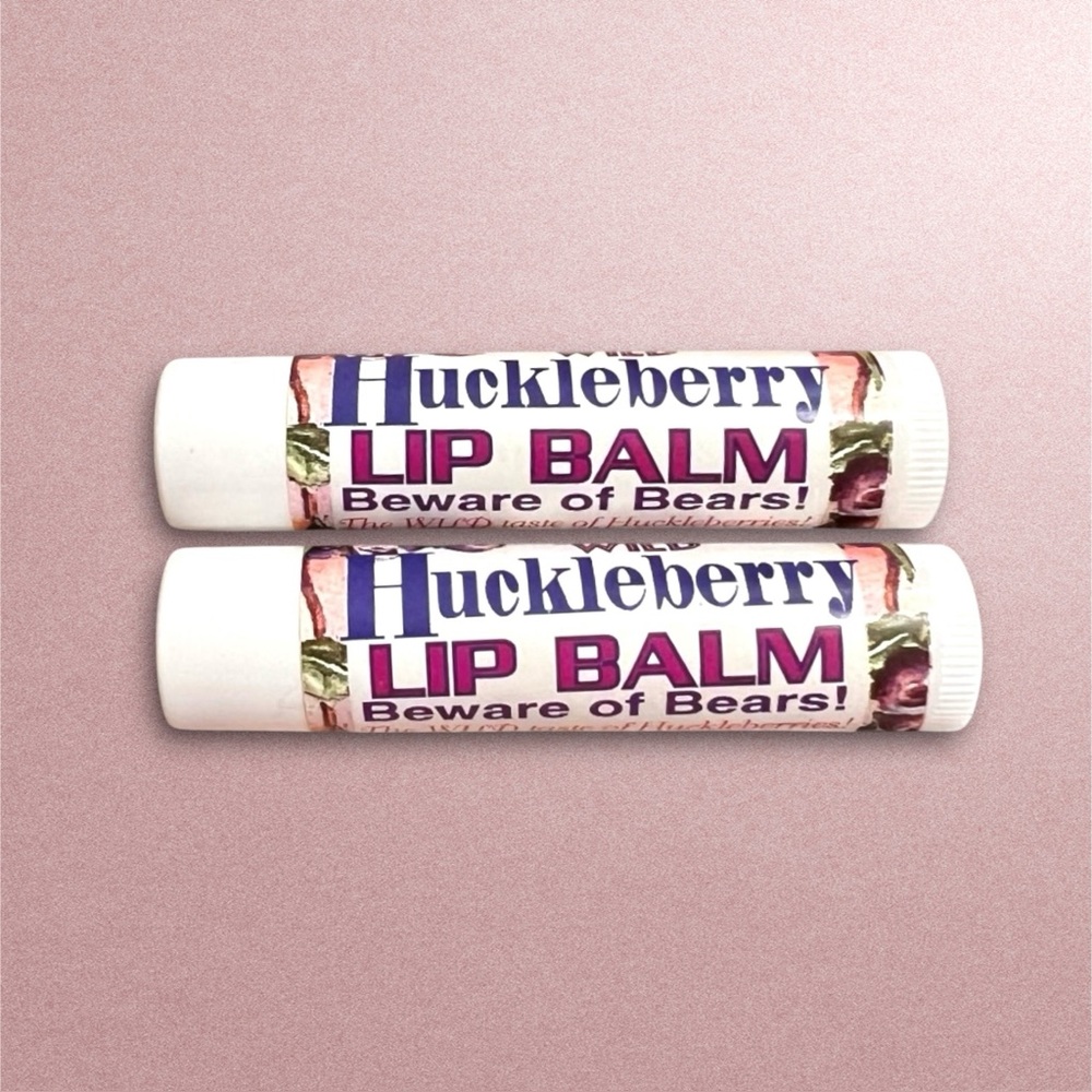 Wild Huckleberry Lip Balm Set Of 2 - Fresh Huckleberry Flavor New Dis. shipping!